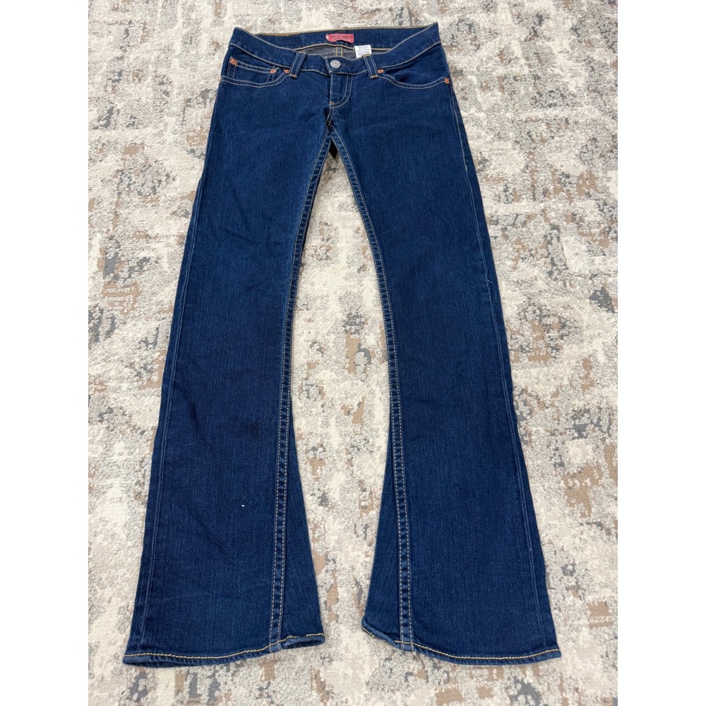Levis Type 1 Tough Boot Stretch Jeans Dark Wash Low Rise Flare Womens 9L 31x32